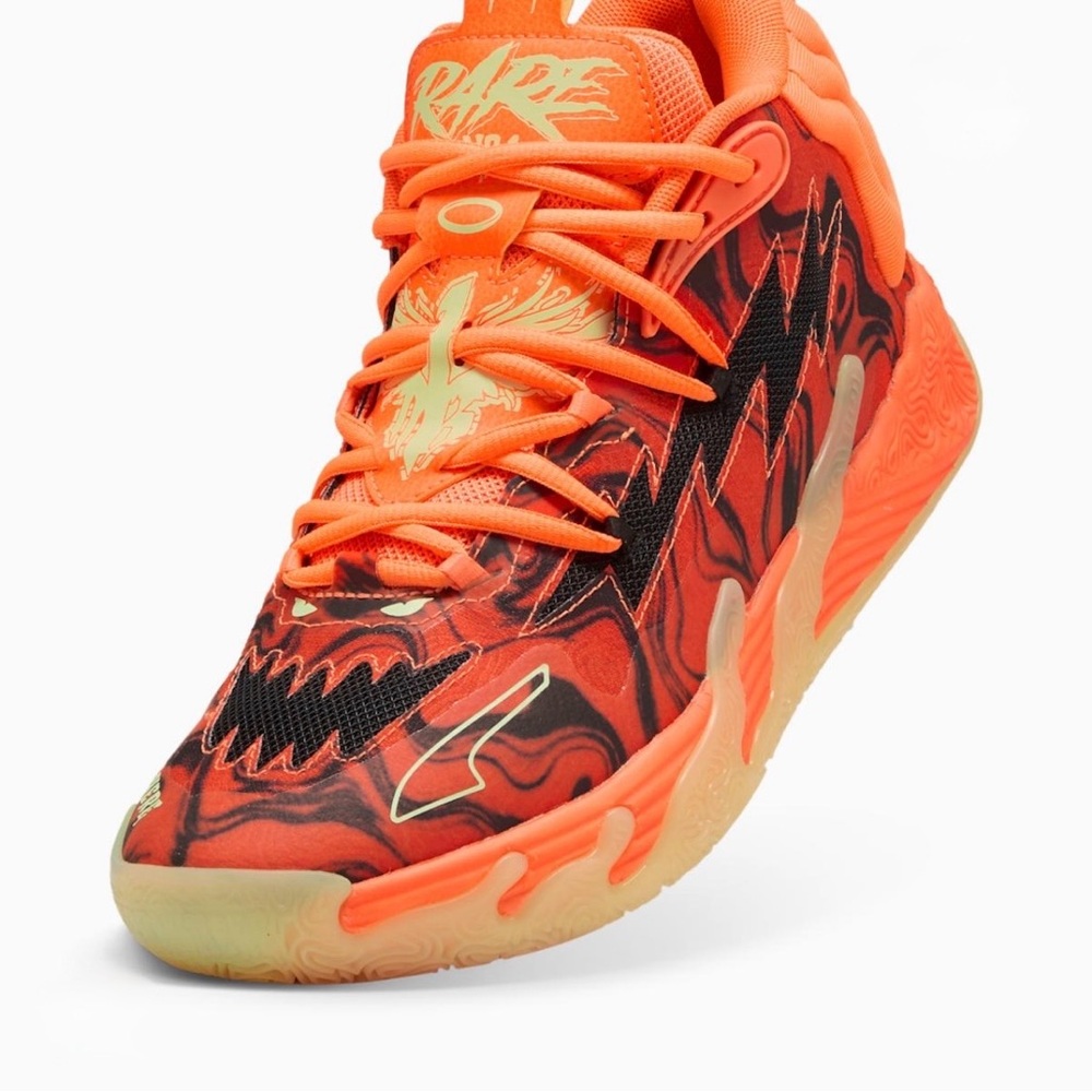Puma MB.03 'Halloween' Men’s Basketball Shoes in the Fluro Orange Pes/PUMA 9.5 - Picture 6 of 17